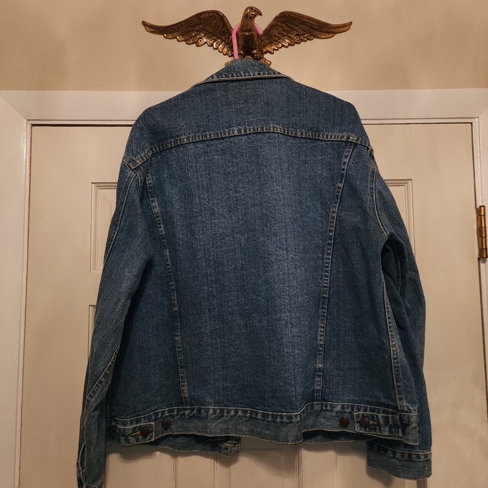 Reliq Denim Blue Jean Jacket XL Thick, warm & sturdy, 6 Total Pockets See Pics - Picture 5 of 6